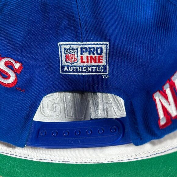 Vintage Sports Specialties New York Giants Hat Snapback NFL Side Wave Wool Blue - Picture 2 of 8
